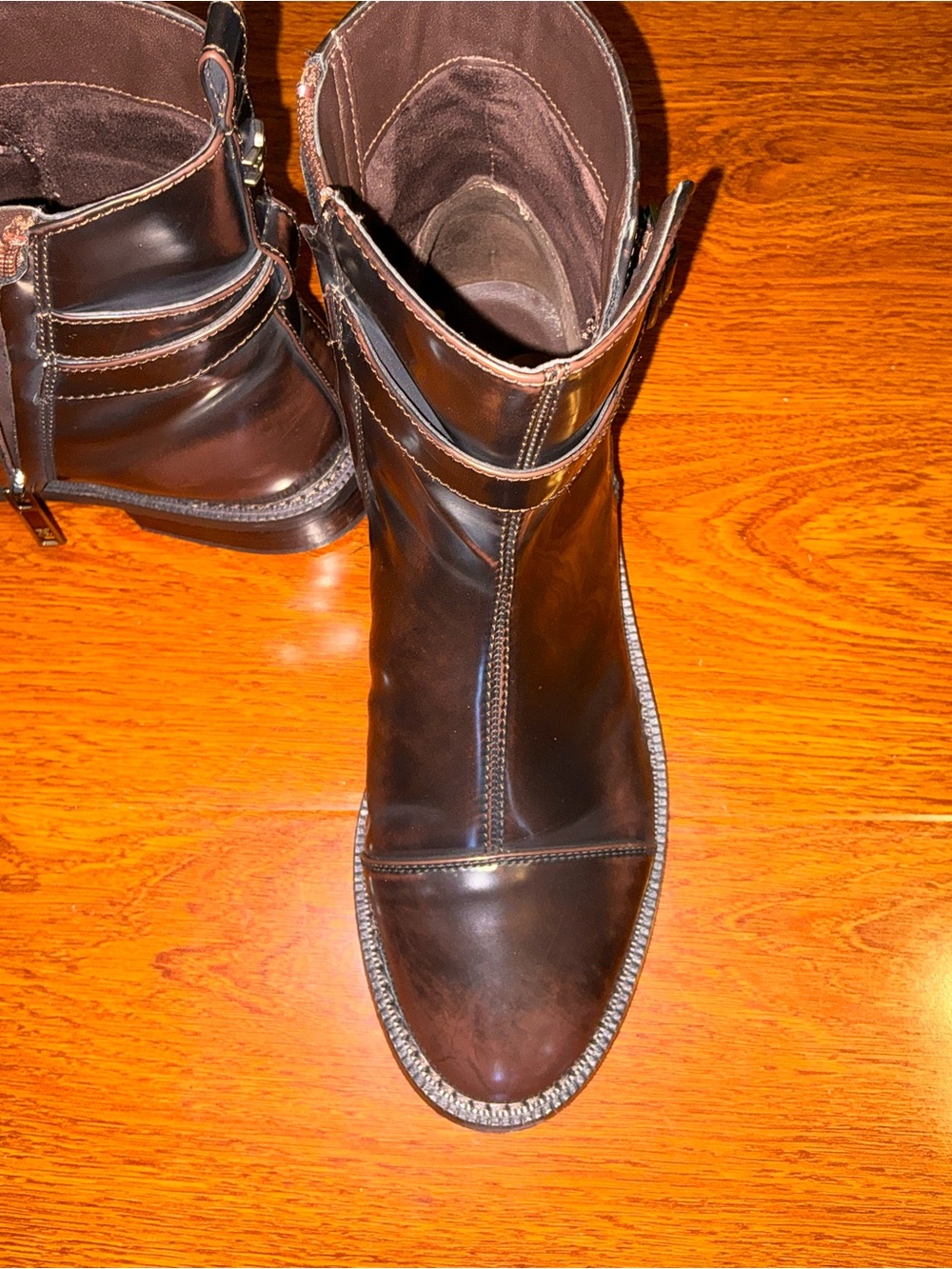Sam Edelman Dark Brown Leather Ankle Boots